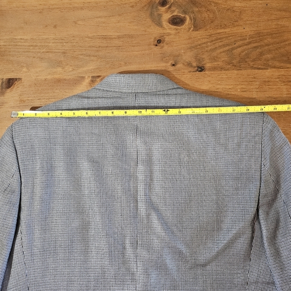 Ralph Ralph Lauren Silk Blue Gray Houndstooth Print Sport Coat Blazer Size 40R - Picture 12 of 15
